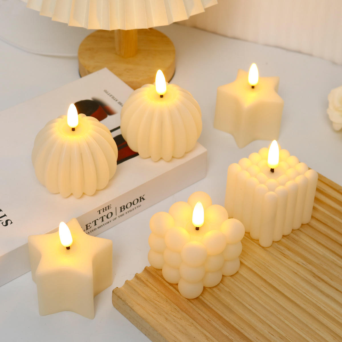 Photography And Lighting - Bougie LED en forme de cube