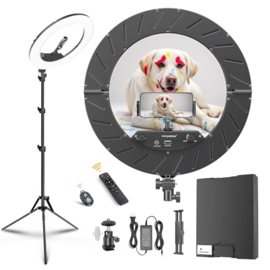 Led Ring Light 18 - Kit d'éclairage annulaire de 18 pouces,
