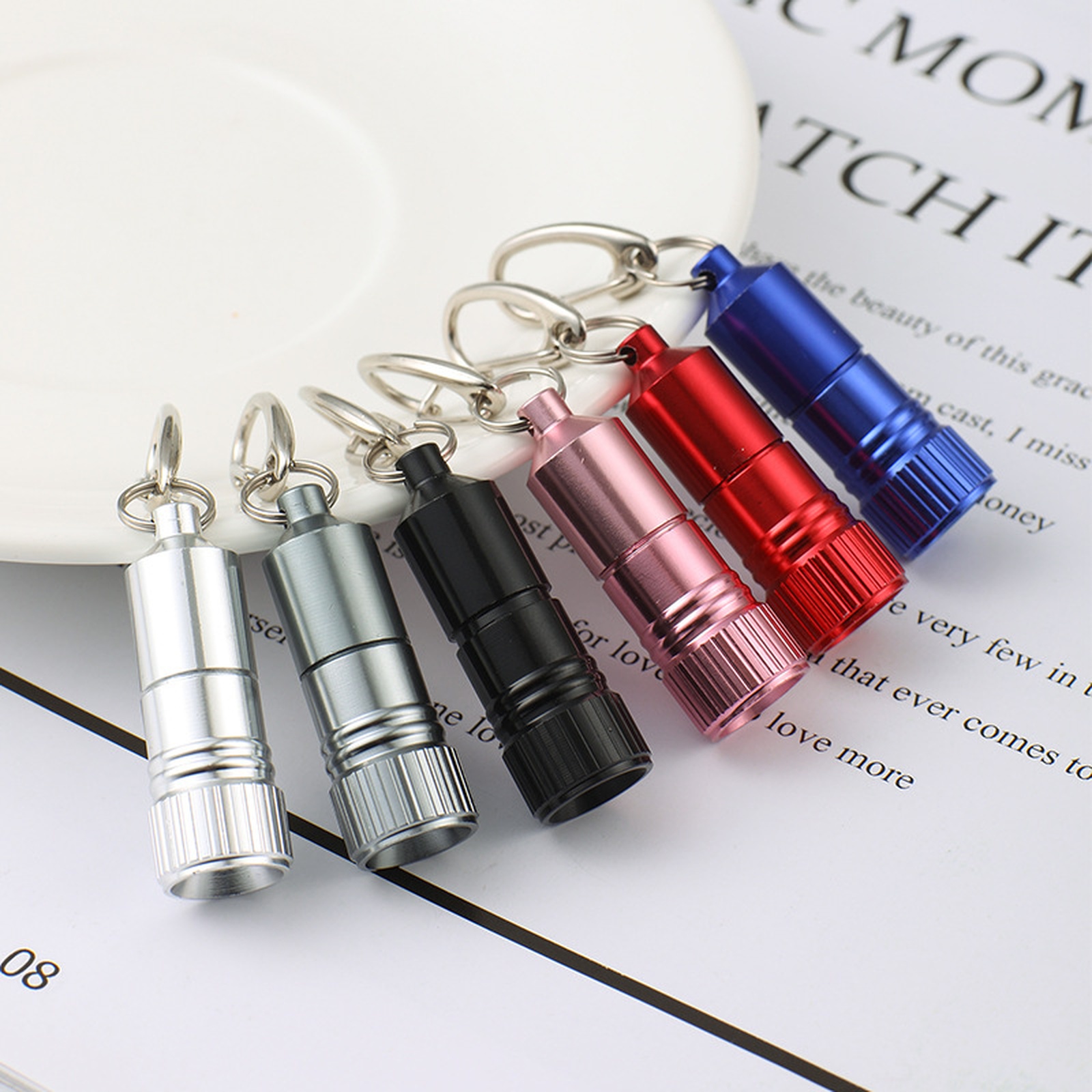 Led Ring Light 18 - ﻿ Mini lampe torche porte-clés étanche,