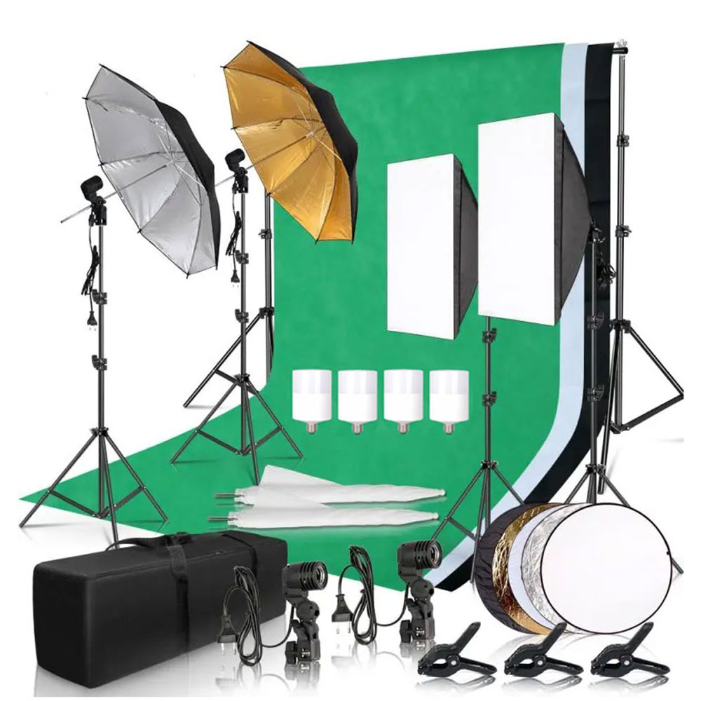 Photography Lighting And Background - Kit d'éclairage de studio photo avec