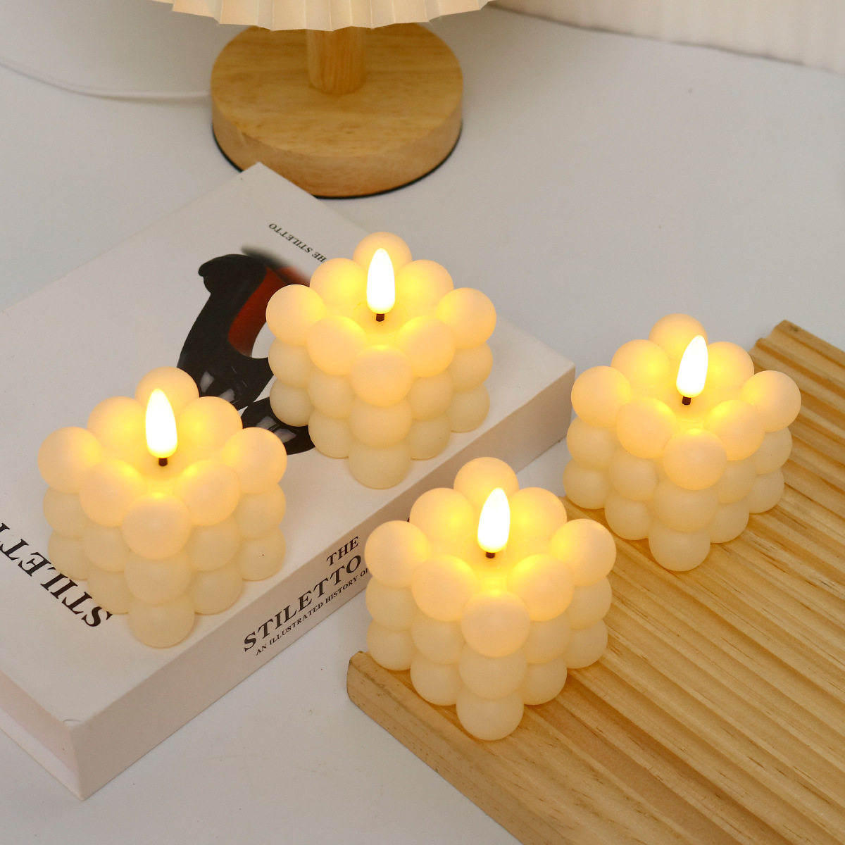Bougie LED en forme de cube po - Photography And Lighting avis et prix