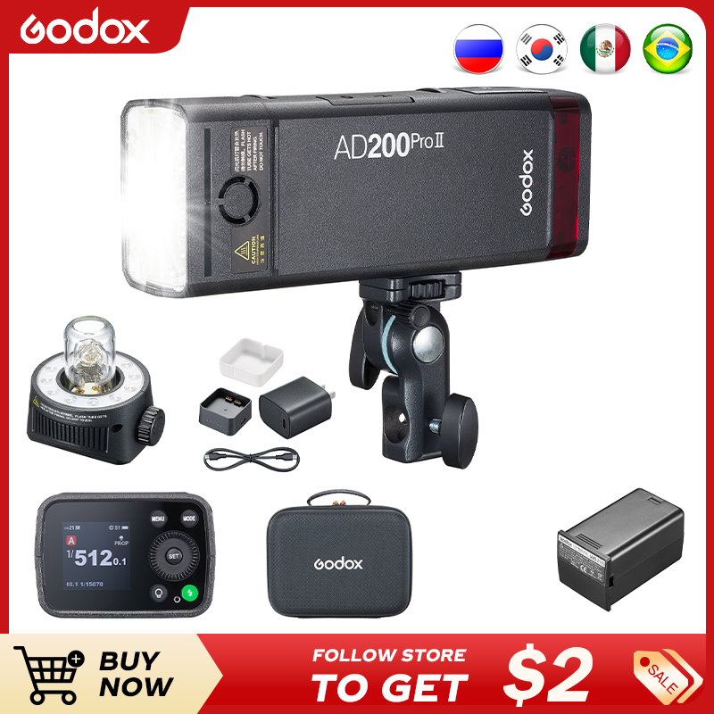 Godox AD200ProII TTL 2.4G camé - Photography Lighting Kit Godox avis et prix