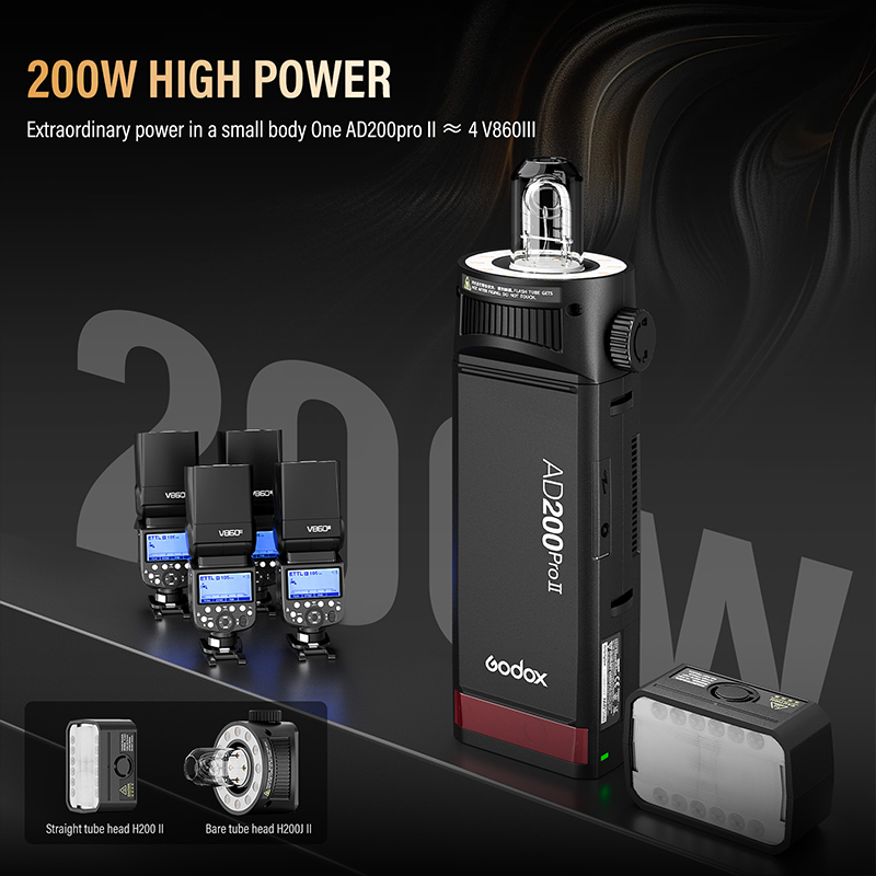 Godox AD200ProII TTL 2.4G camé - Photography Lighting Kit Godox avis et prix