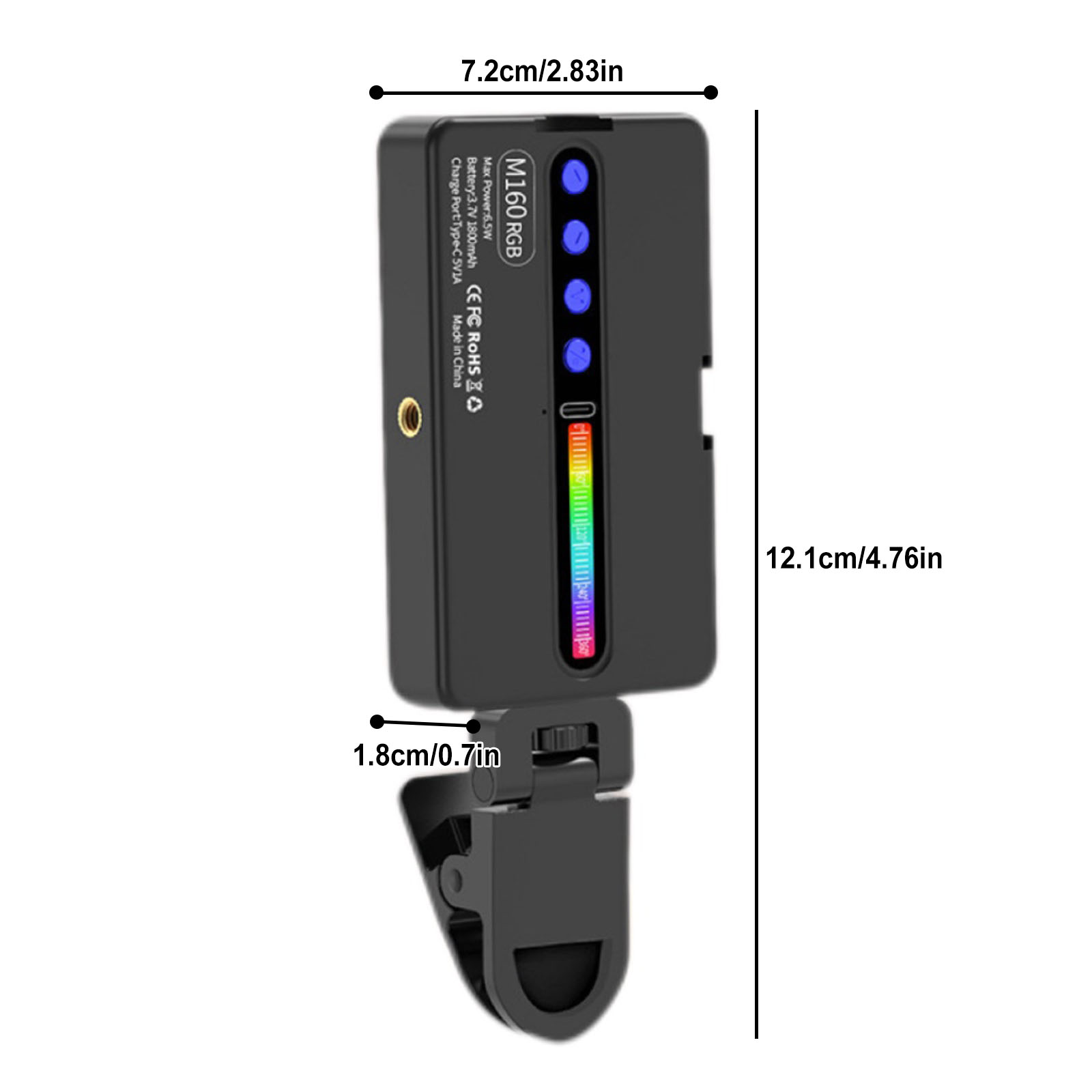 Lampe vidéo LED RGB 6,5W 2700K - Photography Lighting Types avis et prix