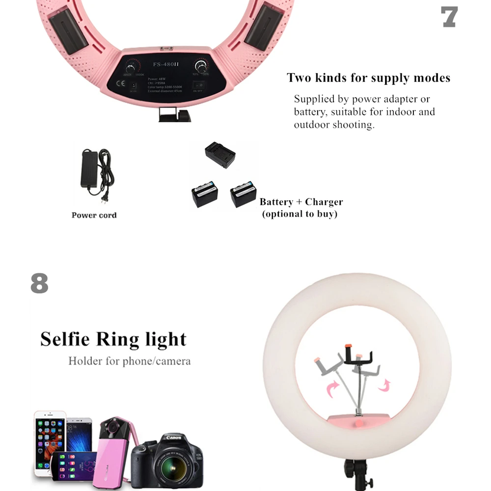 Yidoblo Pink FS-480II – Anneau - Led Ring Light 18 avis et prix