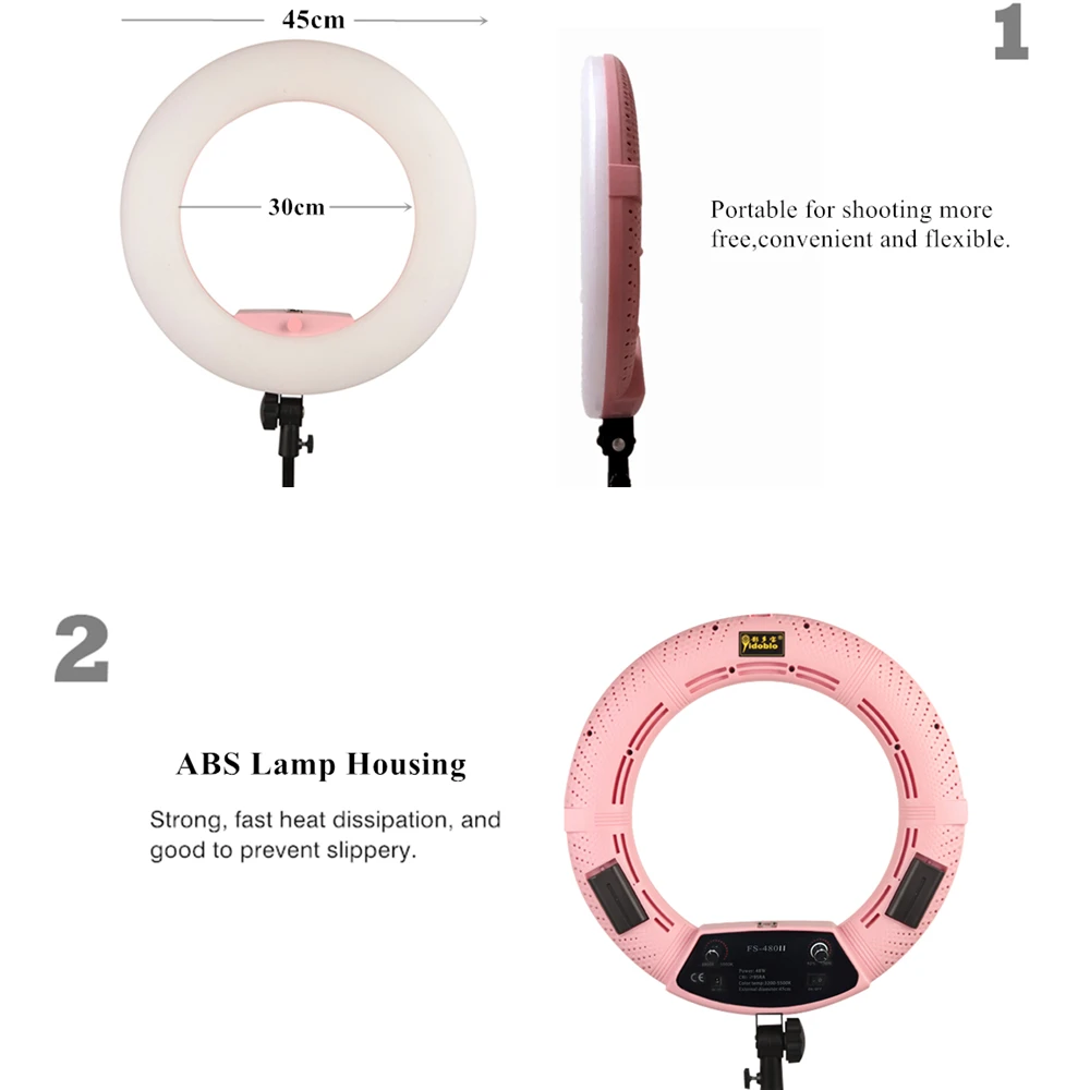 Yidoblo Pink FS-480II – Anneau - Led Ring Light 18 avis et prix