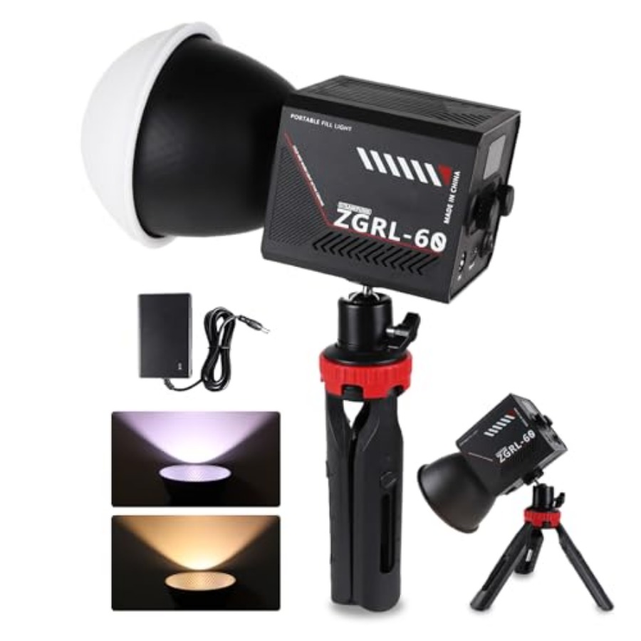 Lampe vidéo LED COB 60W portab - Photography Lighting Color avis et prix