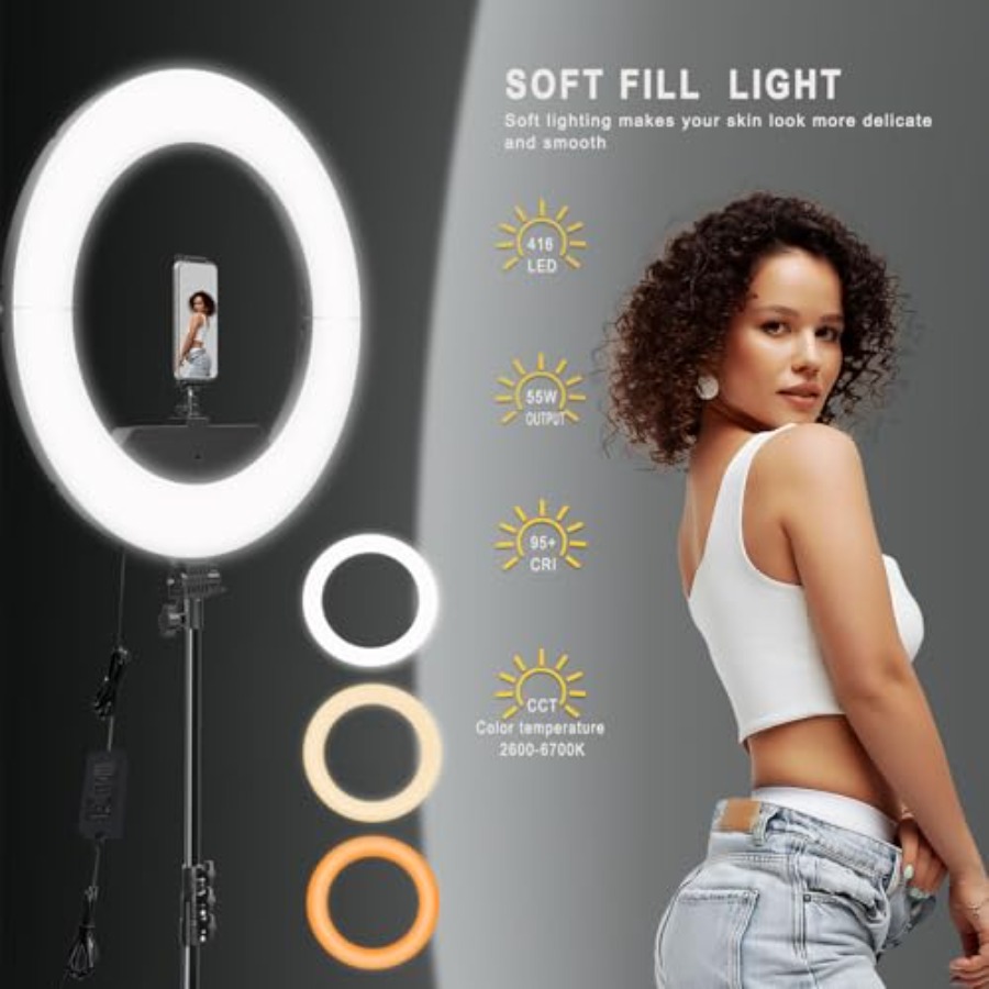 Kit d'éclairage annulaire 18 p - Led Ring Light 18 avis et prix