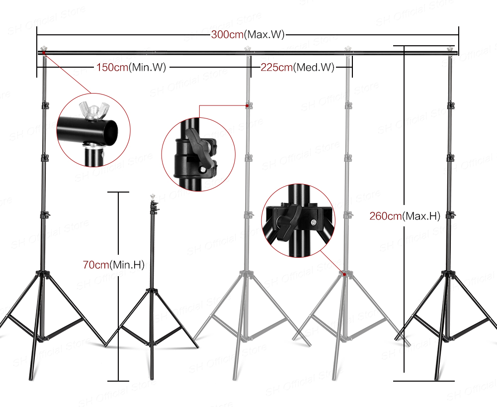 Kit d'éclairage de studio phot - Photography Lighting And Background avis et prix